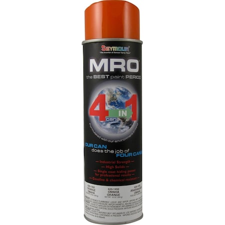 Seymour Midwest 20 oz MRO Industrial High Solids Spray Paint, Omaha Orange SM620-1450